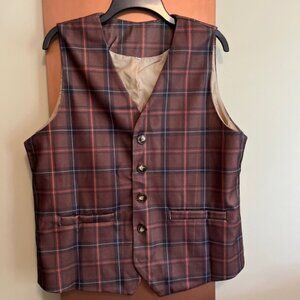 NWOT plaid flannel vest
